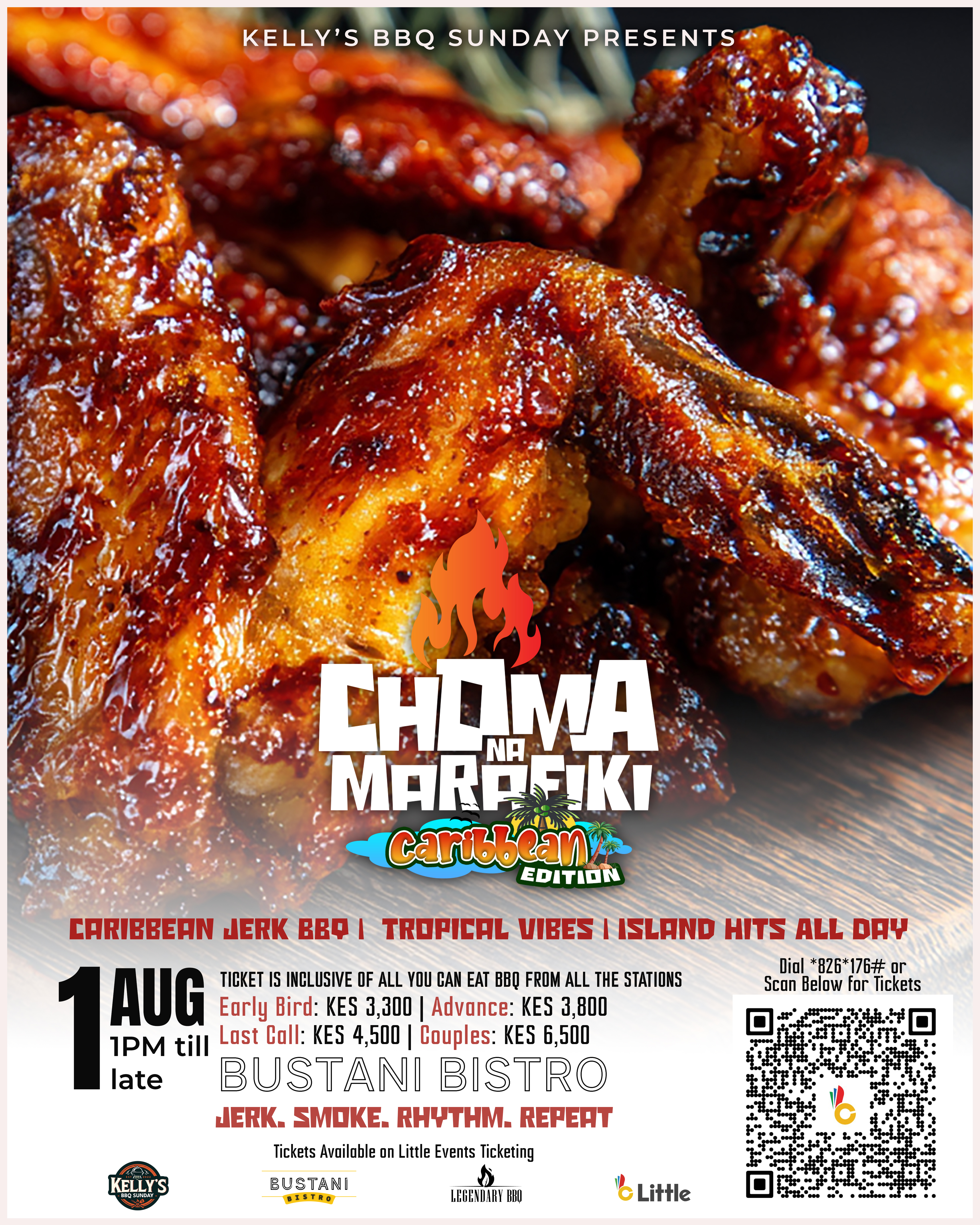 Choma Na Marafiki Caribbean Edition poster — 1 August 2026 at Bustani Bistro Ruiru